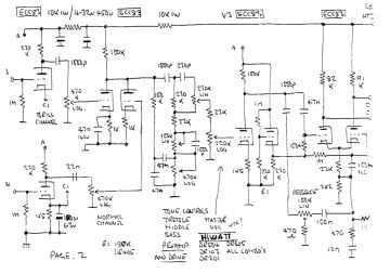 Hiwatt DR201 200W schematic circuit diagram